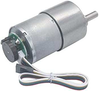 DIY DC Motor 37mm Diameter Full Metal Gearbox 12V 24V Gear Motor with DC Encoder 7rpm 1600 rpm Gear Motor High Torque Eccentric Shaft Size : 24V 1000RPM