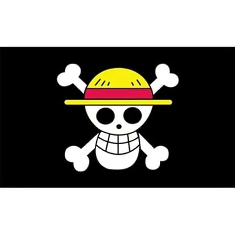 Halloween Decoration One Piece Animation One Piece Luffy Straw Hat Pirate Flag Multicolor 5ft x 3ft