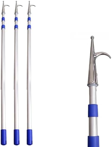 Tekne Hafif Geri Çekilebilir Çubuklar - Su Kurtarma, Balıkçılık ve Tekne Kullanımı için Uzatılabilir Bağlama Kancaları - Taşınabilir ve Dayanıklı Tekne Aksesuarları