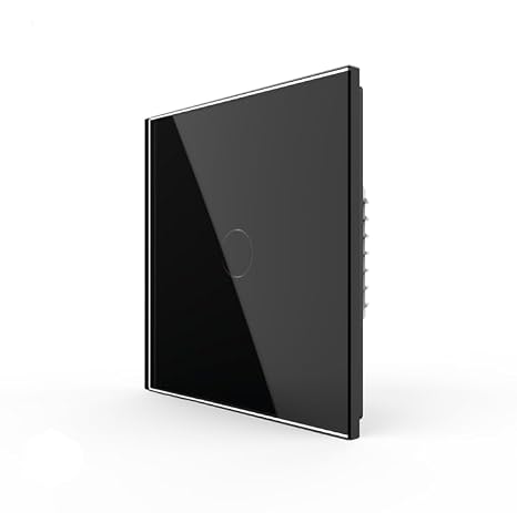 LIVOLO Zigbee Smart Touch Switch, Wall Light Panel, App Control with Gateway,Wireless Smart Wall Lamp Switch with Led Backlight,Compatible Alexa Voice Controll Need Hub,No Neutral,1 Gang 1 Way (Black)