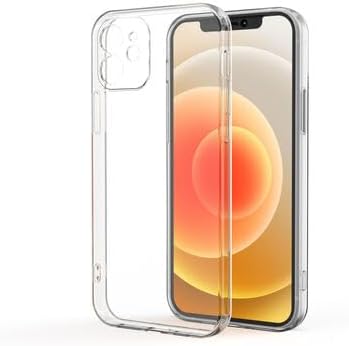 Bzontech Apple iPhone 12 ile Uyumlu Kılıf Şeffaf Silikon Kamera Korumalı 3D