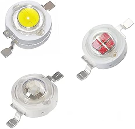 100pcs 1W 3W 5W High Power LED Chip Lamp Bulbs SMD COB Diodes Warm Cold White Red Green Blue Yellow 440 660nm Grow Light Beads Fish Tank lamp (1W 100PCS, Pure White 6500K)