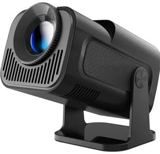 HY320 Mini Akıllı Taşınabilir Projektör, Dual-Band WiFi 6 ve Bluetooth 5.0, HDMI, USB, 3.5mm Ses, 180° Döner Tasarım, Otomatik Yamuk Düzeltme, 4K ve Full HD 1080P
