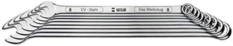 Combination Spanner Set Extra Long 12-Piece ISO 3318 ISO 7738 SW 10-32 mm