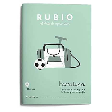 9 Escritura RUBIO | Cuaderno para mejorar la letra y ortografía | +8 años
