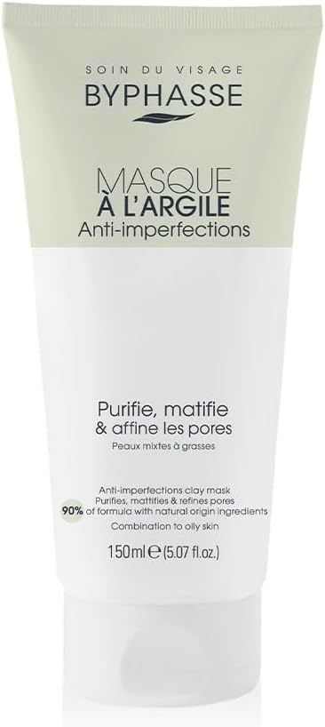 BYPHASSE - Masque à l'Argile - Anti Imperfections - Peaux Mixtes à grasses -150ml