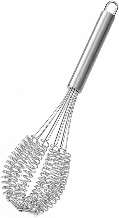 Orret Home Helezon Yaylı Çırpıcı – 304 Paslanmaz Çelik Makarna Çırpıcı & Çırpma Teli, Yaylı Spiral Tasarım, Kıvamlı Yumurta, Krema, Pasta ve Hamur Çırpma, Dayanıklı Profesyonel Mutfak Gereci