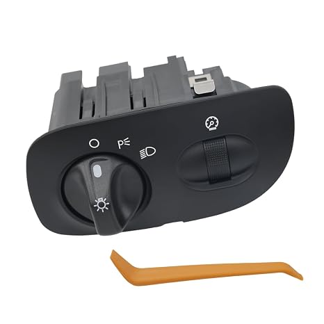 Headlight Control Switch, Compatible with Ford F-150 2000-2003, F-150 Heritage 2004, Ford F-250 Super Duty 2000, Replaces YL3Z11654DAC, YL3Z11654DAD, Without Fog Light, Without AUTO