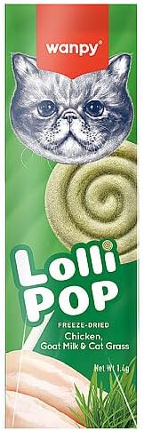 Wanpy Kediler İçin Dondurularak Kurutulmuş Lolipop - Kedi Otu - 1.4 g*10'lu