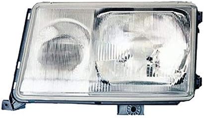 headlight left side headlamp driver side headlight assembly projector front light car lamp chrome lhd headlights compatible with mercedes-benz e class w124 s124 1989 1990 1991 1992 1993 VP907L