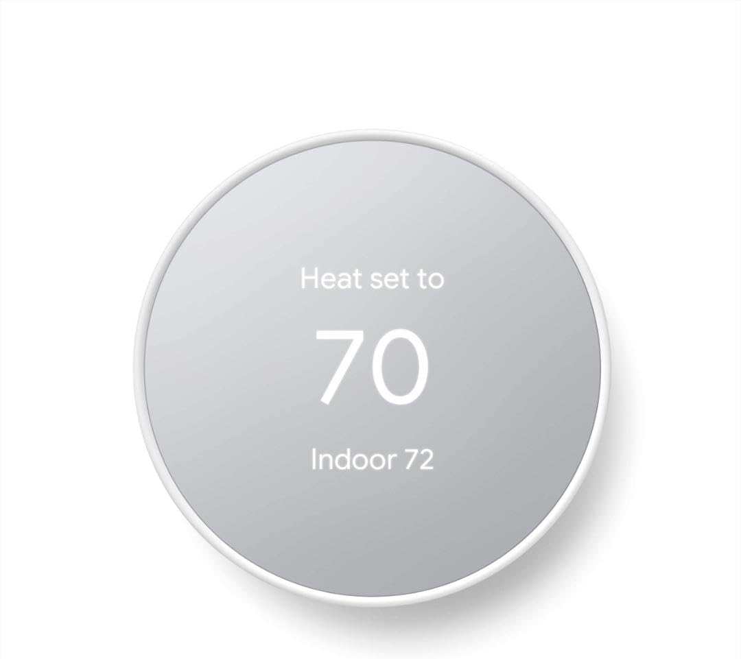 Google Nest Thermostat - Smart Home Thermostat - Programmable Wifi Thermostat - Snow