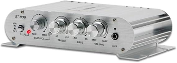 Digital Power Audio Car Amplifier Blue Light Stereo Audio Amplifier for Home Theater Club Music 200W X2(B) Easy to Use