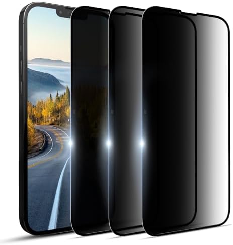 Privacy Screen Protector for Xiaomi Redmi Note 14 Pro Plus 5G, 3 Pack Tempered Glass Film Anti-Spy Anti-Scratch Glossy Finish Anti-Scratch High Sensitivity Black