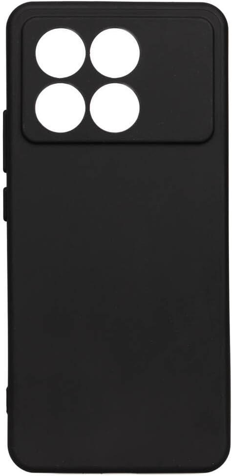 Aksesuarcim Xiaomi Poco X6 Pro ile Uyumlu Silikon Kılıf Mat Pastel Renkli Parmak İzi Bırakmayan Yumuşak Kapak Biy Siyah