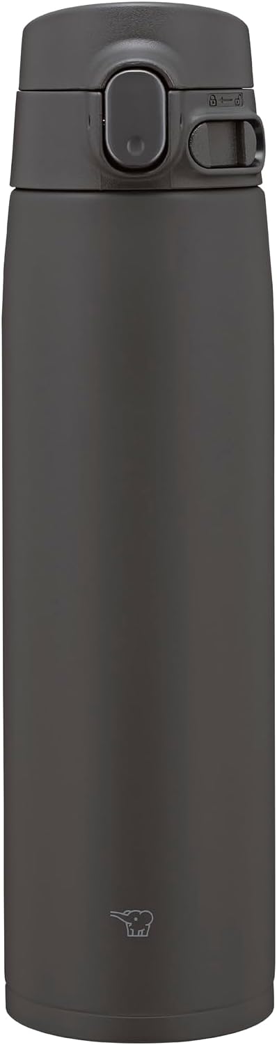Zojirushi Large Capacity 720ml Water Bottle, Selectable Size, Easy to Clean, Seamless Lid, Washable Parts 3, Sports Drink OK, Keeps Hot and Cold, One-Touch, Soft Black SM-VB72-BM