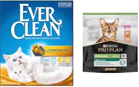 Ever Clean Litterfree Paws Kedi Kumu 10 L x1 + Pro Plan Sterilised Kısırılaştırılmış Kediler İçin Somonlu 400 Gram x1