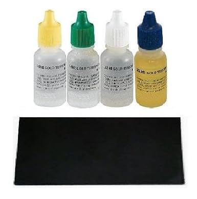 Gold Test Solution Kit 10k 14k 18k 22k Scratch Stone Set
