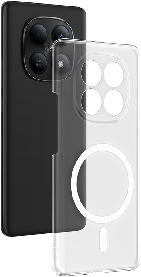 UnDePlus Xiaomi Redmi Note 15 4G / 5G / Poco M8 ile uyumlu Kılıf M-Safe Şarj Özellikli Ultra İnce Sert PC Uyumlu Açık London Kapak
