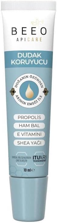 Bee'o ApiCare Raw Honey Lip Protector with Propolis, 10 ml