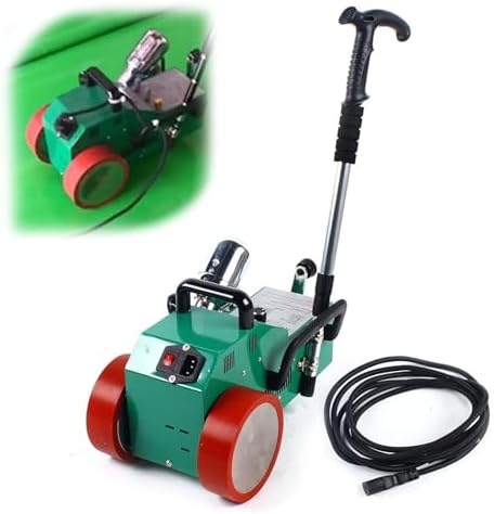 1800W Automatic PVC Welder, Industrial Hot Air Sealer with Temp Sensor. 2-4cm Width, High Speed. Portable Design for Roofing Membrane, Truck Cover, Inflatable Repair