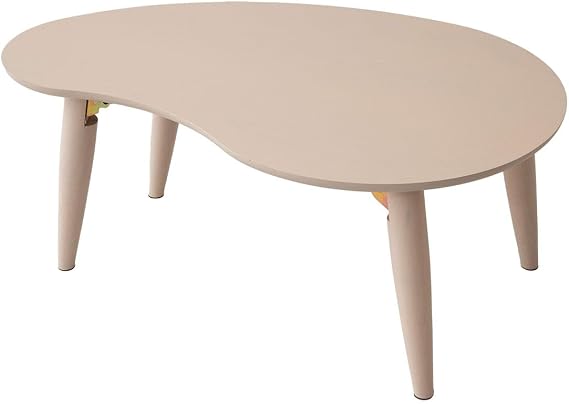 Emour Table Low Table Folding Table No Assembly Required Cloud-Shaped Folding Table White Wash