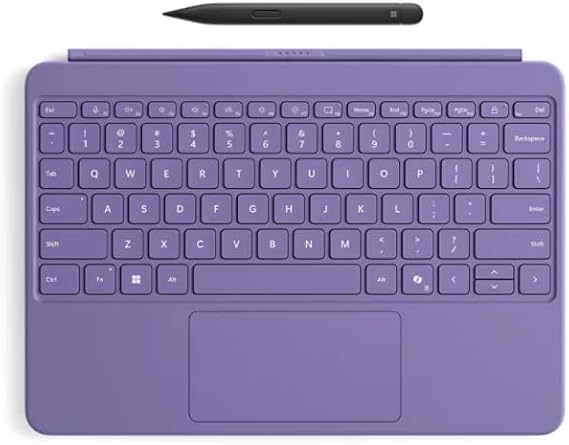 Microsoft Surface Pro 12 Inch Keyboard with Slim Pen, Compatible with Surface Pro 12 Inch, Purple