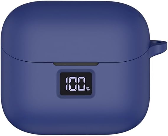 TINGYR Case Compatible with Oraimo AirBuds 4 OTW-340, Ceamless Fit Protection, Shockproof And Scratch-Resistant, LED Visible, Case Cover Compatible with Oraimo AirBuds 4 OTW-340.(Navy Blue)