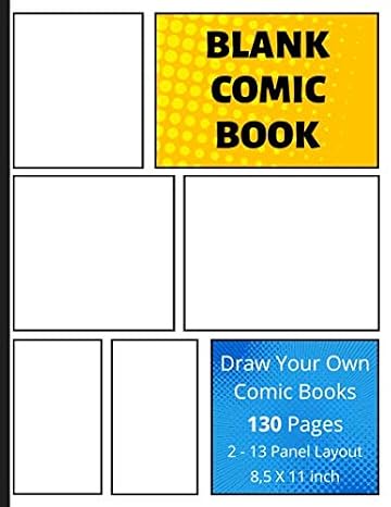Blank Comic Book: Draw Your Own Comic Book 130 Pages 8,5X11 inch Variety Of Template