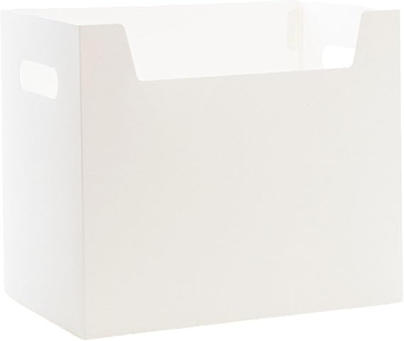 Office White Desktop Organizer Paper File Storage Rack with Dual Handles for Students Multifunctional Countertop Shelf Organizer for Bedroom Bathroom