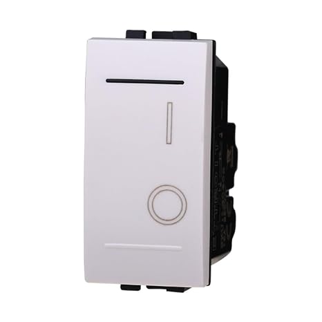 16A Double Pole Switch Compatible with Bticino Living Light White
