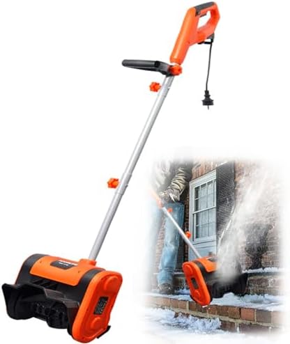 Electric Snow Blower, 1800W Corded Snow Shovel for Patio, Deck, Driveway