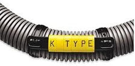 K-Type Marker Cable Carrier Strips Size 12 - Black (200 pcs)