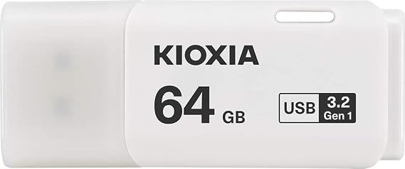 KIOXIA TransMemory U301 64GB USB Bellek – USB 3.2 Gen 1, Beyaz