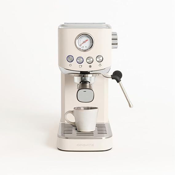 CREATE / THERA CLASSIC COMPACT COLD BREW/ Espresso coffee maker off-white / 20 bars, semi-atuomatic, double output arm, 1.2L tank, ground coffee and pod ESE 55 mm, with vaporizer, 1350W