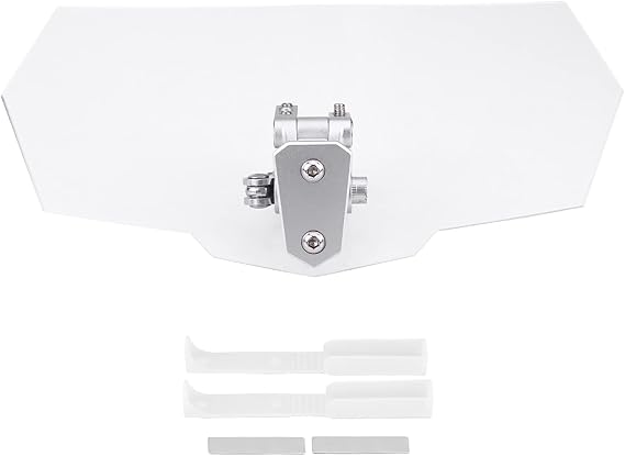 Akozon Motorcycle Wind Deflector Windshield Attachment Motorcycle 27" x 12" x 1.75" Universal