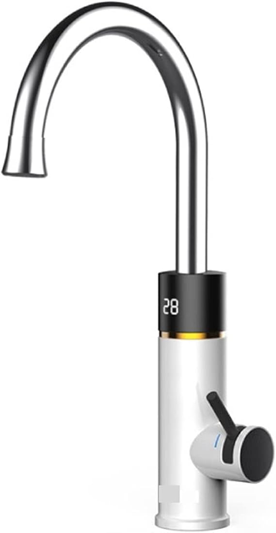 3200W Electric Instant Water Heater 2 in 1 Kitchen Faucet Tankless Water Heater Tap Chauffe Eau Instant Robinet Geyser Fast Heating(Bianco)