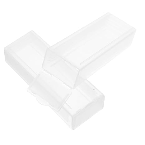 Rectangle Slide Box 2pcs Pp Plastic Microscope Slide Holder