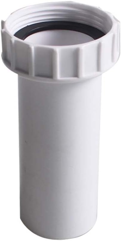 Pipe Extension Connector 47.5mm Female to 40mm Straight Pipe Reducer Drain Waste Extension Connector Fit for Kitchen Sinks (White)