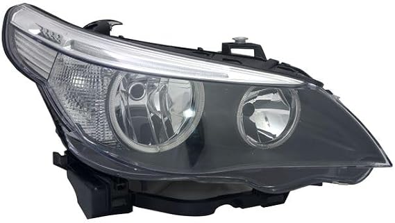 Headlight Right side headlamp passenger side headlight assembly projector front light car lamp car light compatible with BMW Series 5 E60 E61 2003 2004 2005 2006 2007 VP1927P