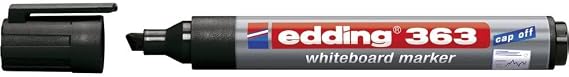 Edding 363 beyaz yazı tahtası kalemi - siyah - 1 kalem - 1-5 mm kesik uçlu - yeniden doldurulabilir