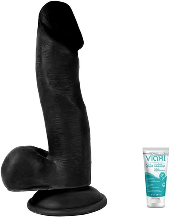 Bonilove Realistic 17 Cm Realistic Black Penis+Lubricant with Realistic Soft and Skin Appearance