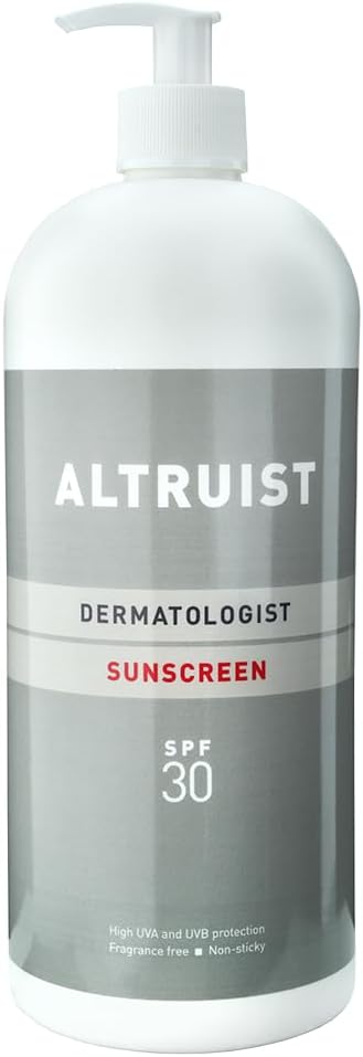 ALTRUIST. Dermatologist Sunscreen SPF 30 – Superior 5-star UVA protection by Dr Andrew Birnie, suitable for sensitive skin – 1 Litre