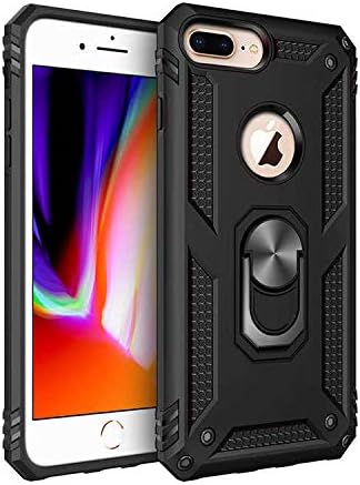 Spia Apple iPhone 8 Plus - 7 Plus ile uyumlu Kılıf Siyah Panther Yüzüklü Silikon Orijinal Esnek İnce Geliştirilmiş Dayanıklı Darbe Karşıtı Koruyucu Yeni Nesil Tasarım