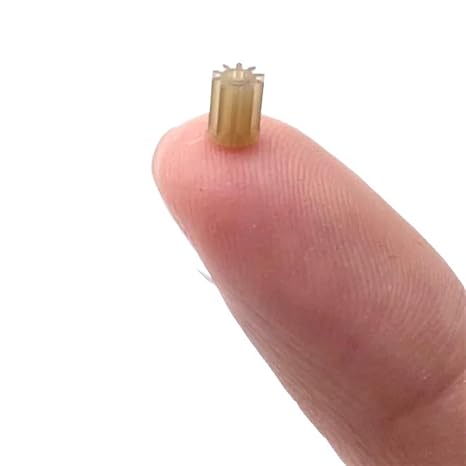 5pcs 0.3M Nylon Small Straight Teeth Gear 0.3 Module 9 Teeth 10 Teeth 11T 12T Spur Gear 1.2mm Tight Fit Shaft Pinion tools(9T)