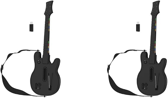 LYEAA Wireless Guitar Controller with Strap for PS3/4 PC Guitar Hero Rock Band Game Console Controller