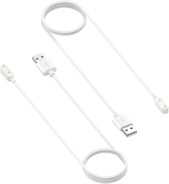 XIHAMA for HUAWEI Band7 Charger Set of 2 1M Charging Cable Compatible for Huawei Band7/6/6Pro/Watch Fit Mini/Honor Band6 Charger, USB Charging Cable Charger White x 2