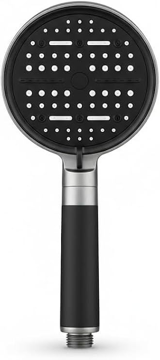 Promosyonca Multi 6 Fonksiyonlu Spa Etkili Filtreli Duş Başlığı Yüksek Basınçlı Su Tasarruflu Klor ve Kireç Önleyici El Duşu, Handshower (Siyah Filtreli)