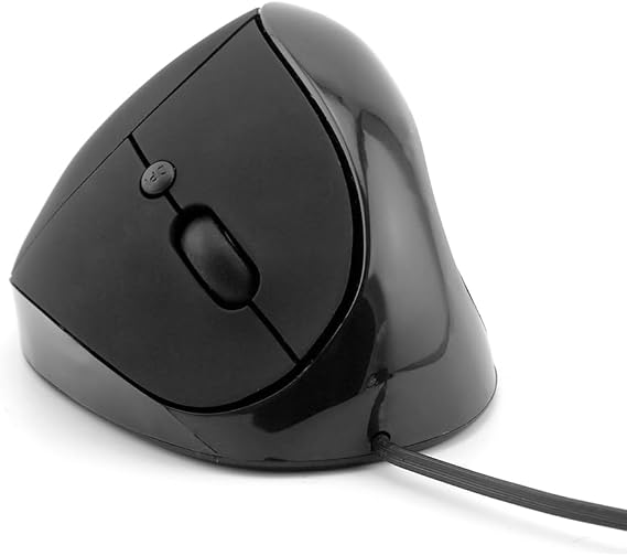 Ergonomic Mouse Vertical Mini USB Wired Right Handed Ergonomic Vertical Optical Mouse Medium 6 Buttons Quiet High Precision for PC Computer Laptop Windows Mac Black