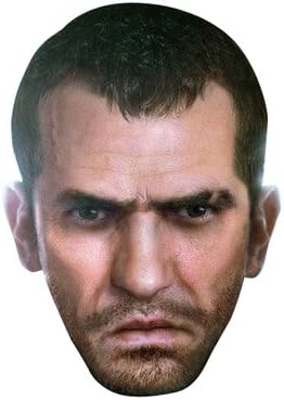 FoxyPrinting Niko Bellic Gta Celebrity Cardboard Party Face Mask Fancy Dress