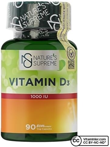 Nature's Supreme Vitamin D3 1000 IU 90 Kapsül